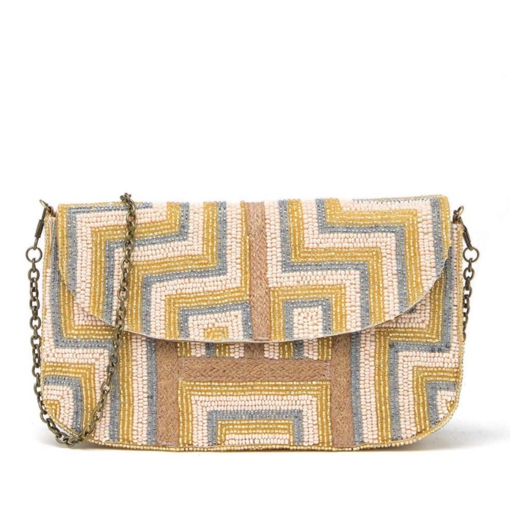 Bead and Jute Clutch